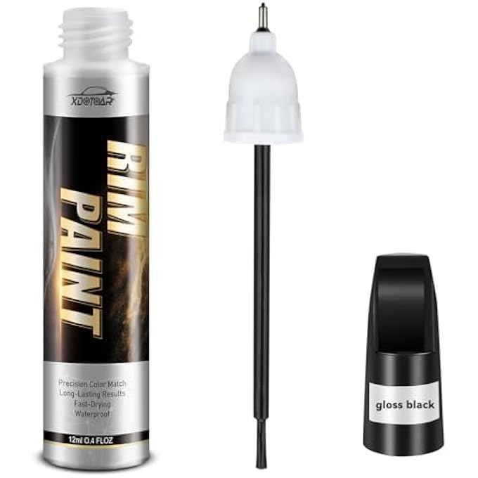 xdotoar RIM TOUCH UP PAINT,MATTE BLACK CAR WHEEL SCRATCH REPAIR - Image 1